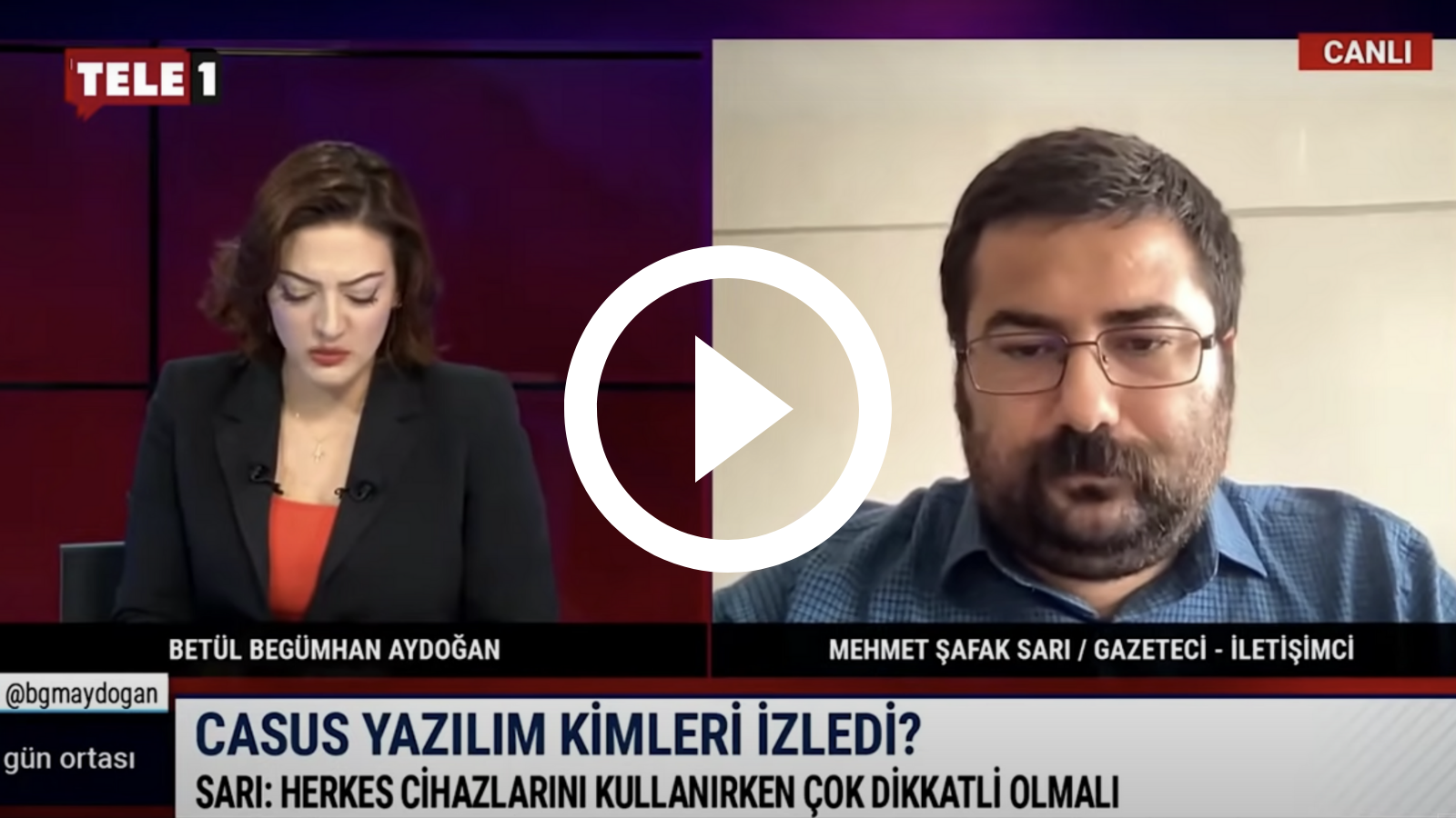 TELE1'de Pegasus casus yazılımını anlattım